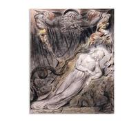 Le paradis du sommeil troublé du Christ Tableau Abstrait Vintage William Blake Peinture sur Toile Reproduction Impression sur Toile Decoration Murale Peinture Cuisine ferme rurale 65x50cm poster