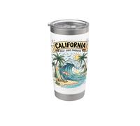Le paradis du surf en Californie Gobelet isotherme en acier inoxydable double paroi