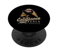 Le Paradis du Surf sur la Plage en Californie, Los Angeles Surf Co PopSockets PopGrip Adhésif