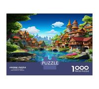 Le paradisCasse-tête 1000 Pièces avec Découpe Précise, Jeu De Puzzle Classique Ville coloréeactivité Zen pour Une Décoration Murale, Idée Cadeau Anniversaire 70x50cm/1000pcs