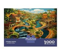 Le paradisPuzzle 1000 Pièces Adulte avec Assemblage Fluide, Puzzle d'art Carte de rêvejeu De Patience pour Un Passe-Temps pour Adulte, Étoile du Cadeau De Noël 38x26cm/1000pcs