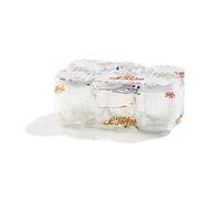 Le Parfait 4034 T.O. Pot à Miel avec Couvercle Verre Transparent/Doré 212 ML 63 mm Lot de 6