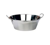 Maelsa Bassine Inox 2 anses diamètre 38cm 9 litres - Bassine en acier inoxydable parfait pour confiture cuisson sur tout feu dont induction