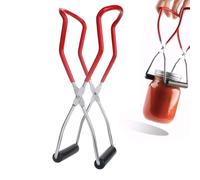 Le Parfait Bocaux Sterilisateur Bocaux Conserves - Pince à Bocaux en Acier Inoxydable, Anti-dérapant, Rouge - Facile à Utiliser dans la Cuisine à la Maison