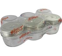 LE PARFAIT 1659601 Lot de 6 terrines en verre - 350g - D 100 Familia - Transparent