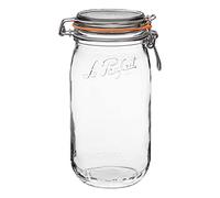 Le Parfait Super Bocal en verre français de 1,5 l avec corps rond, bocaux en verre avec couvercle hermétique, bocal en verre avec couvercle hermétique, bocal en verre transparent avec couvercle, bocal