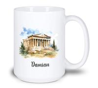 Le Parthénon Mug Céramique Tasse À Thé Durable Tasse À Café Cadeaux Amusants Pour Anniversaire Collègue Noël 330ml
