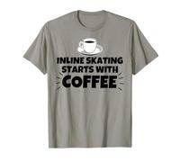 Le Patinage à Roues alignées Commence par Le café T-Shirt