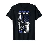 Le patriotisme n'est Pas Le Seul Type d'autisme Que J'Ai : T-Rex, Drapeau américain T-Shirt