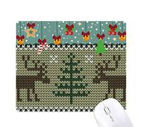 le patron de l'arbre de noël tricot brun tapis de souris en jeu - office mat noël