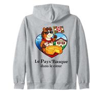 Le Pays Basque dans Le Cœur - Culture et Identité Basques Sweat à Capuche