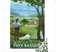 Le Pays Basque Puzzles 1000 pièces | puzzle pour couples une activité de soirée douillette à faire à deux avec de la musique et une bonne conversation38x52cm