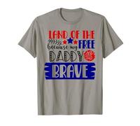 Le Pays de la liberté Parce Que Mon père est Un Patriote américain Courageux T-Shirt