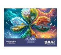 Le Paysage des Quatre Saisons 1000 Pièces Paysage Puzzle Adulte Un Puzzle Difficile Jeu Éducatif Défi Jouets Enfants pour Toute La Famille Cadeaux pour Femmes Cadeaux pour Hommes 70x50cm/1000pcs