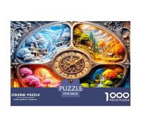 Le Paysage des Quatre Saisons Puzzle 1000 Pièces pour Adultes Et Enfants À Partir De 12 Ans Jeu Cadeau Unique Divertissement Créatif Cadeau Classiques Décoration De La Maison 38x26cm/1000pcs