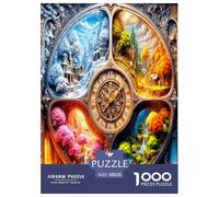 Le Paysage des Quatre Saisons Puzzle 1000 Pièces pour Adultes Et Enfants À Partir De 12 Ans Jeu De Patience Et De Réflexion De Qualité Supérieure - Activité Familiale Parfaite 38x26cm/1000pcs