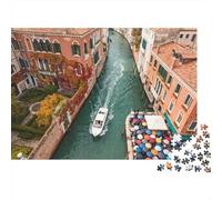 Le Paysage Puzzle 1000 Pièces Les canaux de Venise Puzzle en Carton Qualité Premium Puzzle Adulte Éduchatif Puzzle Familial Cadeau Noël 70x50cm/1000pcs