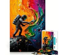 Le Peintre du Cosmos Puzzle Difficile pour Adultes, 1000 pièces, Jeu de logique Solide, Amusant et Simple, découpe de précision, Cadeau de Noël (50x75cm)