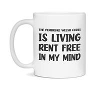 Le Pembroke Welsh Corgi Occupe Mes Pensées Sans Payer De Loyer. Mug À Café Modernes Mug Élégantes Tasse Pour Bureau Boissons Chaudes Cappuccino L'École 330Ml