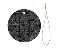 Le pendentif circulaire en céramique avec code de programmation de programmeur est un excellent ajout à votre décoration de vacances