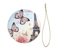 Le pendentif rond romantique en céramique est un excellent ajout à votre décoration de vacances