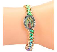 Le pendentif vierge tissé à la main apporte la chance loin de la malchance - Cadeau pour ami et amoureux - Vierge pour femme - Bracelets tressés pour hommes et femmes - Bracelets religieux catholiques