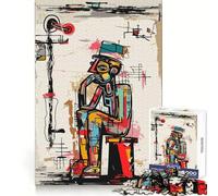 Le Penseur Puzzle de 1000 pièces Style Basquiat pour Adolescents Jeu de logique et de réflexion Découpe précise 38x26cm