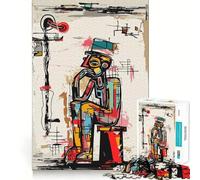 Le Penseur Puzzle Style Basquiat pour Adolescents 1000 pièces Stimule la mémoire Détente Progressive Idée Cadeau de Noël aux Bords Nets 38x52cm