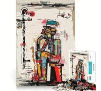 Le Penseur Style Basquiat Puzzle 1000 Pièces pour Adolescents Puzzle Wise Think Toy Simple Fun Tight Cut Santa Wish Pick 50x75cm