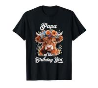 Le père de la Fille Qui fête Son Anniversaire, Highland Cow Farm Family T-Shirt