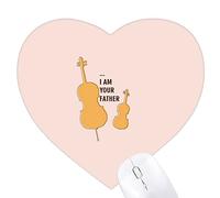 Le père du violoncelle Jeux de tapis de souris en forme de coeur