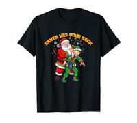 Le Père Noël a Votre Dos - Humour de Noël de Jiu Jitsu brésilien T-Shirt