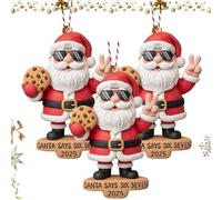 Le Père Noël Dit 67 Ornement | Le Père Noël Dit Six-Sept Pendentif | Arbre De Noëls Acrylique 2D Suspendu 6 7 Ornement | Funny Santas Say 67 Meme Home Decor pour Les Adolescentes