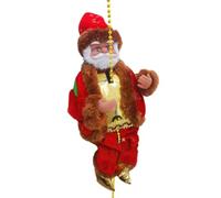 Le Père Noël Grimpe Sur La Corde - Décor Musical, Ornement Créatif En Peluche, Figurine D'échelle, Mini Décoration De Vacances | Mantel D'arbres, Fête, Célébration Saisonnière, Décoration Intérieure D