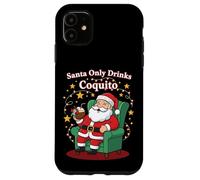 Le Père Noël ne boit Que du Coquito Funny Holiday Boricua Art Coque pour iPhone 11
