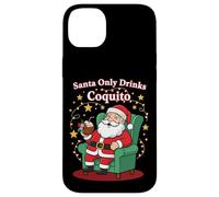 Le Père Noël ne boit Que du Coquito Funny Holiday Boricua Art Coque pour iPhone 14 Plus