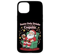 Le Père Noël ne boit Que du Coquito Funny Holiday Boricua Art Coque pour iPhone 15 Plus