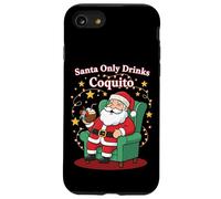 Le Père Noël ne boit Que du Coquito Funny Holiday Boricua Art Coque pour iPhone SE (2020) / 7/8