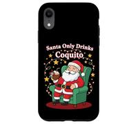 Le Père Noël ne boit Que du Coquito Funny Holiday Boricua Art Coque pour iPhone XR