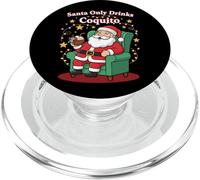 Le Père Noël ne boit Que du Coquito Funny Holiday Boricua Art PopSockets PopGrip pour MagSafe