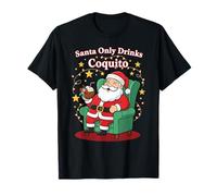 Le Père Noël ne boit Que du Coquito Funny Holiday Boricua Art T-Shirt
