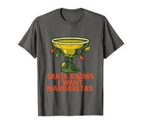 Le Père Noël Sait Que Je Veux des Margaritas T-Shirt