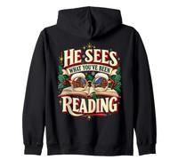 Le Père Noël voit ce Que Vous Avez lu Noël Sweat à Capuche