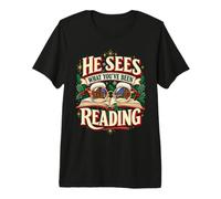 Le Père Noël voit ce Que Vous Avez lu Noël T-Shirt Haut de Gamme