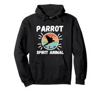 Le Perroquet est Mon Animal Spirituel, Dessin animé Kawaii, perroquets drôles Sweat à Capuche