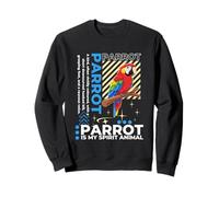 Le Perroquet est Mon Animal Spirituel, Dessin animé Kawaii, perroquets drôles Sweatshirt