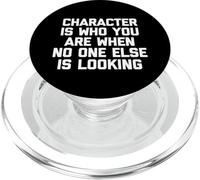Le Personnage est Qui Vous êtes Quand Personne d'autre ne Cherche - Drôle PopSockets PopGrip pour MagSafe