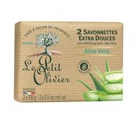 LE pet OLIVIER - Savon Corps Extra Doux à l’Aloe Vera, Hydratation & Douceur Naturelle (Lot de 2x100g) - Lot de 4 - vendu par Lot