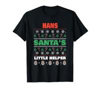 Le Petit Assistant de Hans Santa est Un prénom drôle de Hans T-Shirt Graphique avec Valeur