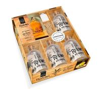 Le Petit Bar Des Rhums Arrangés - Coffret Avec Un Livret Des 20 Recettes De Rhums Arrangés & Cocktails Des Îles, 4 Bouteilles En Vere, Des Étiquettes, De La Ficelle